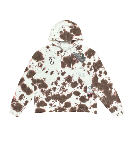 Gunzinii Lost Angels Tye Dye Crop Pull Over Hoodie