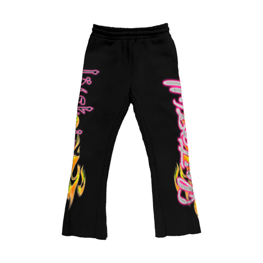 Lost In The Hills Eternal Flames Stacked Sweatpants