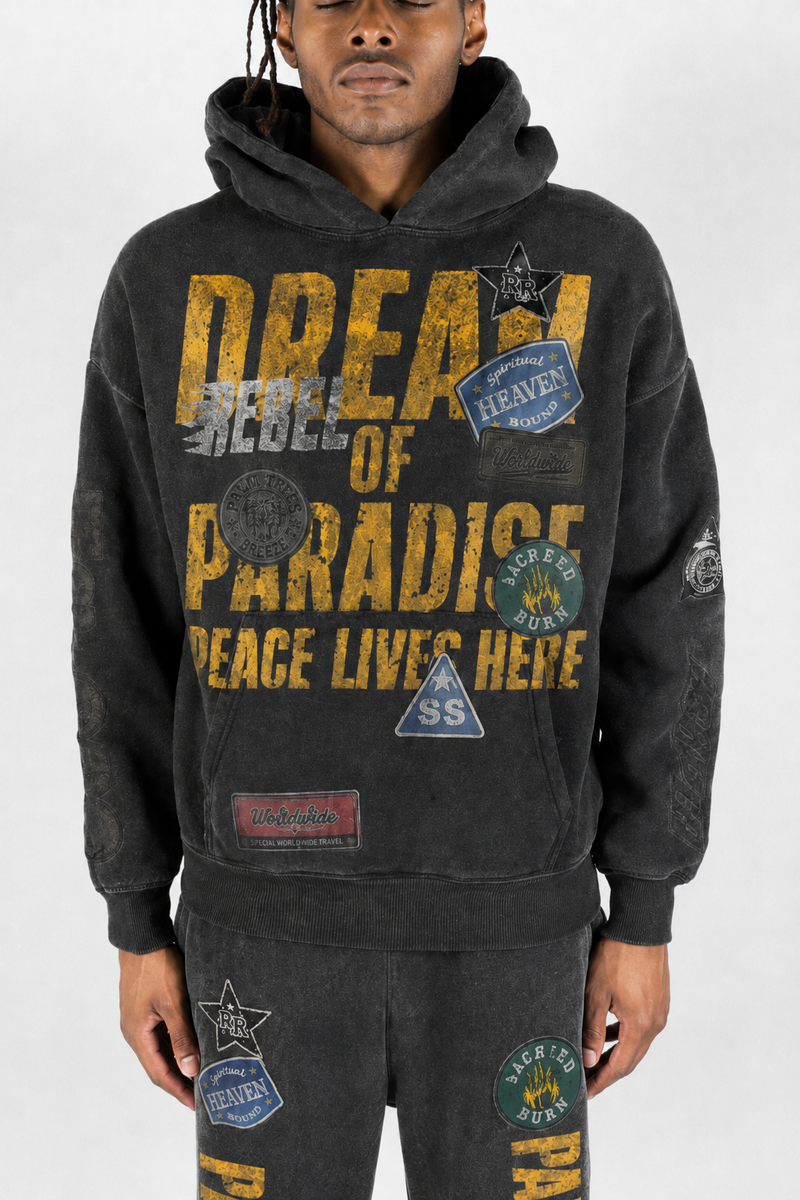 Rebel Minds Dream Of Paradise Patches Hoodie