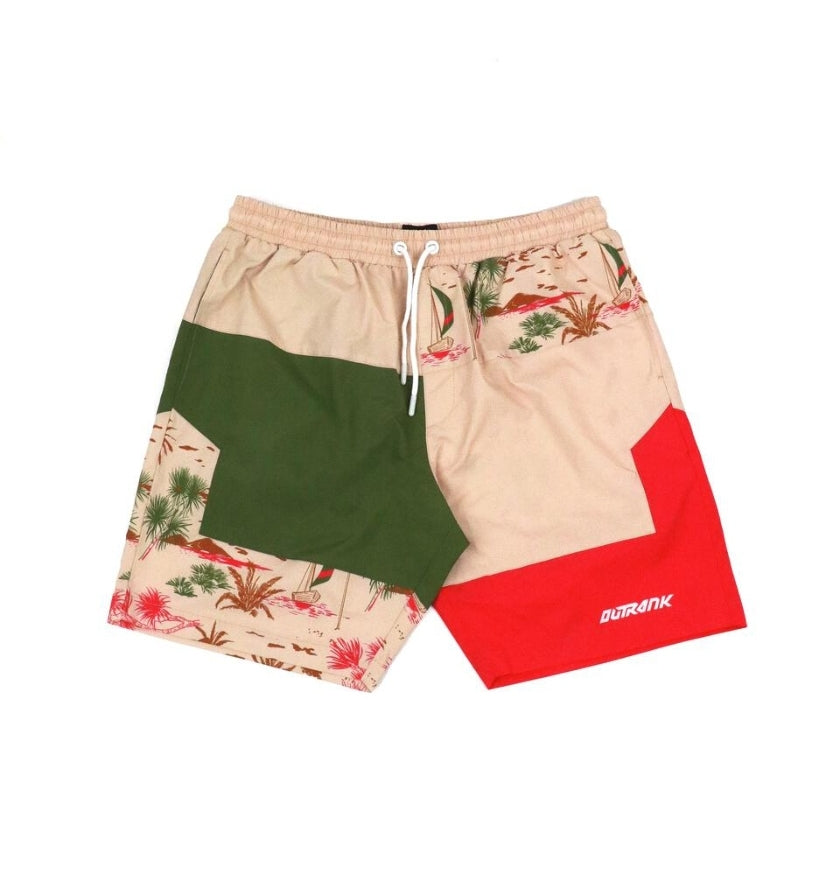 Outrank Getaway Color Blocked Shorts