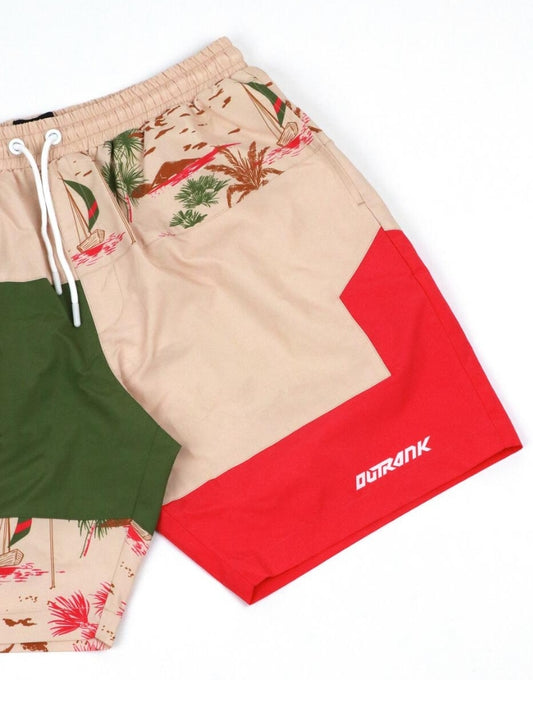Outrank Getaway Color Blocked Shorts