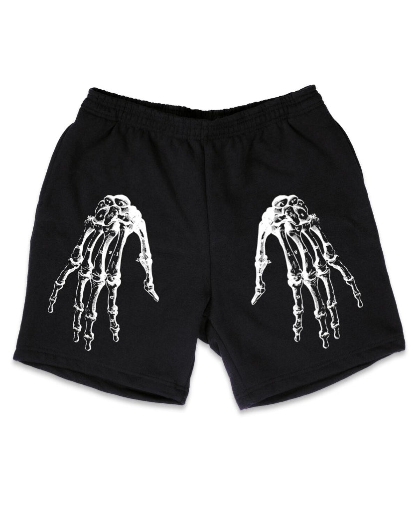 Lonely Hearts Club Skeleton Hands Premium Sweatshorts