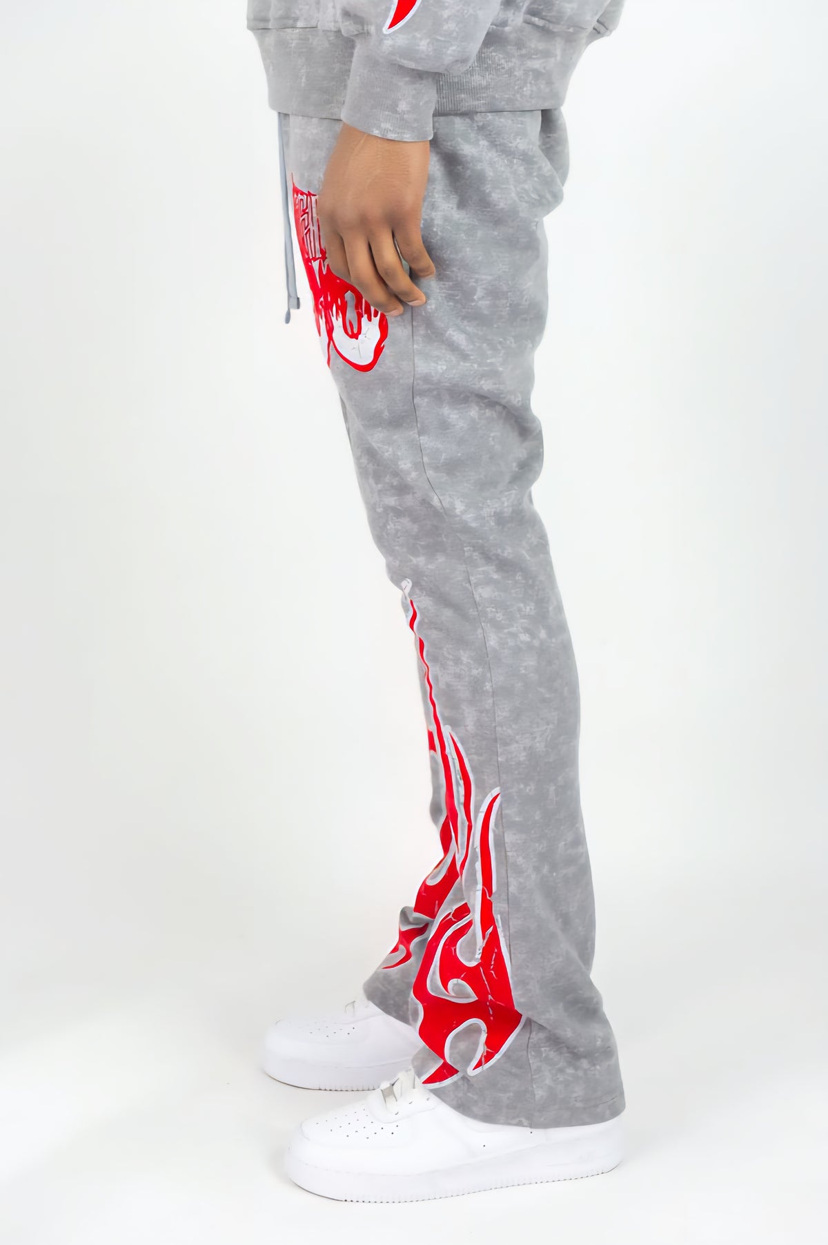 Rebel Minds Burnout Stacked Sweatpants