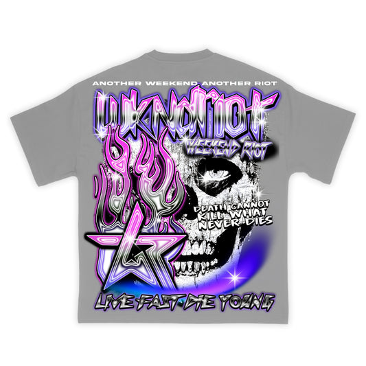 Wknd Riot Live Fast Die Young T-shirt (Gray)