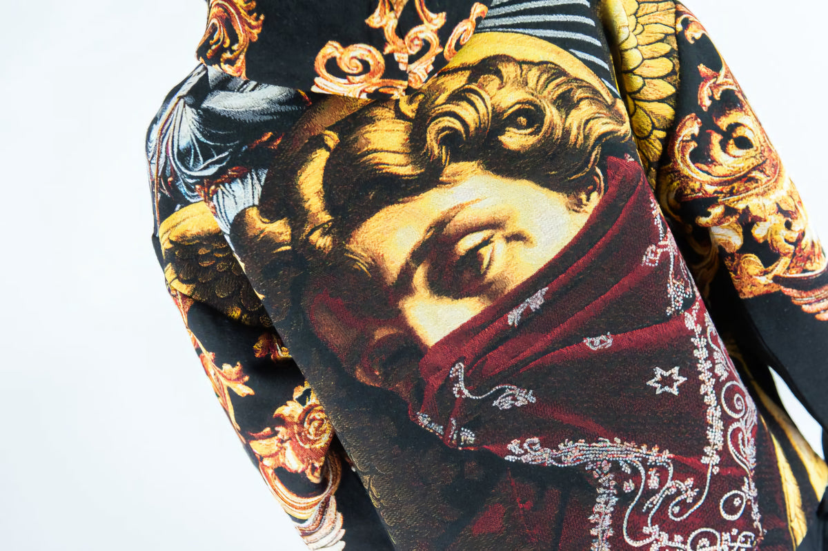 Rebel Minds Heavyweight Rhinestone Tapestry Saint Hoodie