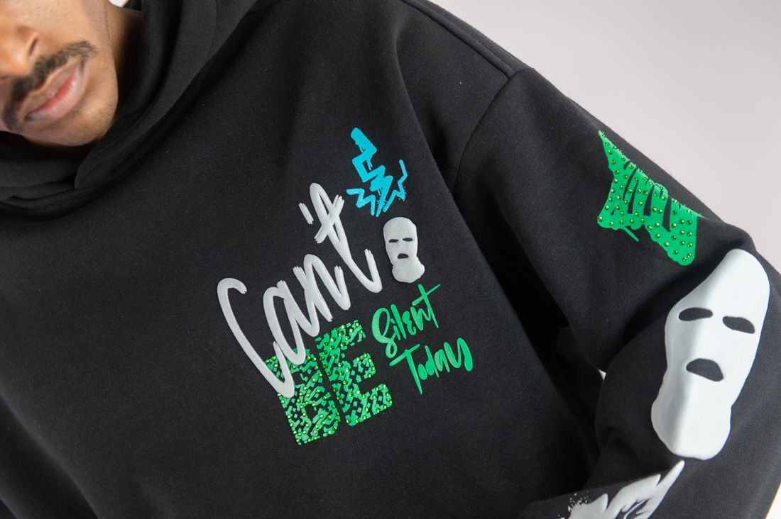 Rebel Minds Can't Be Rhinestone Hoodie