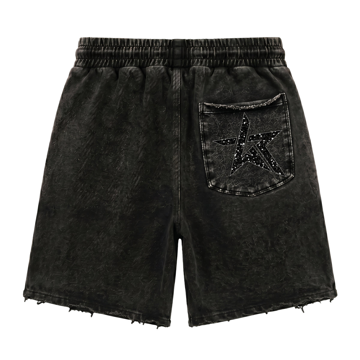 Wknd Riot Ak-47 Luxury Sweat Shorts With Black Rhinestones