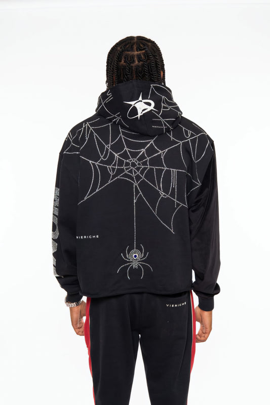 Vie Richie Venom Spider Rhinestone Hoodie