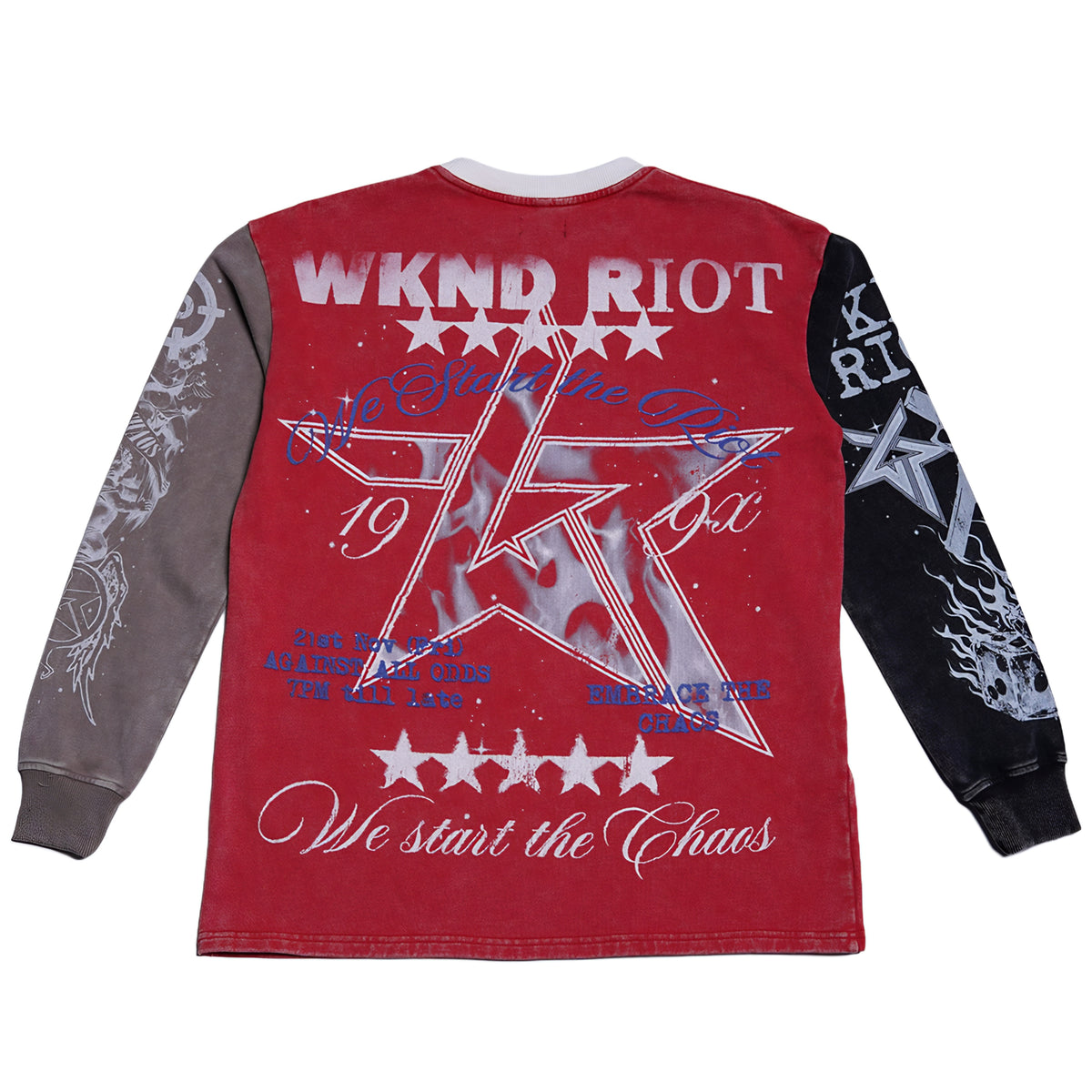 Wknd Riot Embrace The Chaos Heavyweight Long Sleeve T-shirt