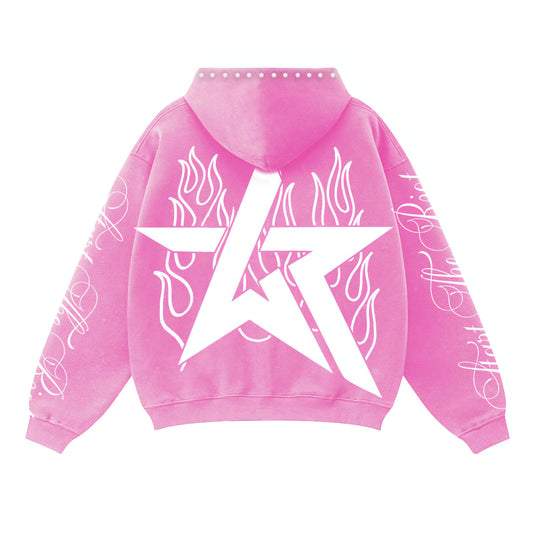 Wknd Riot Hear Speak See No Evil Rhinestone Hoodie