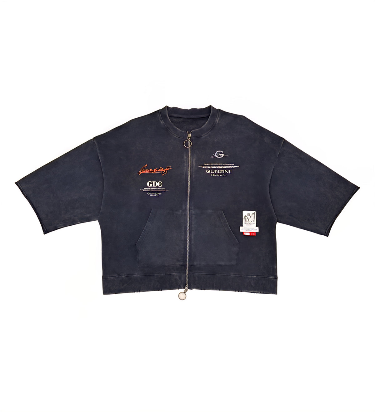 Gunzini Bet On Yourself Full Zip Tshirt Cropped T-shirt