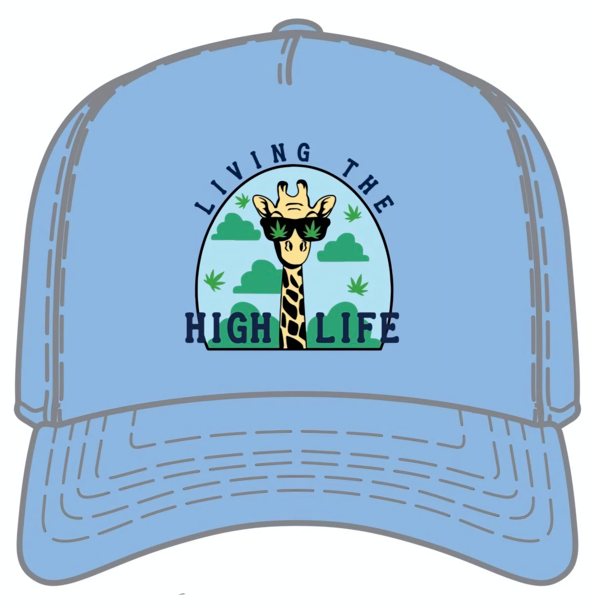 High Life 🦒 Snapback Hat (Blue)