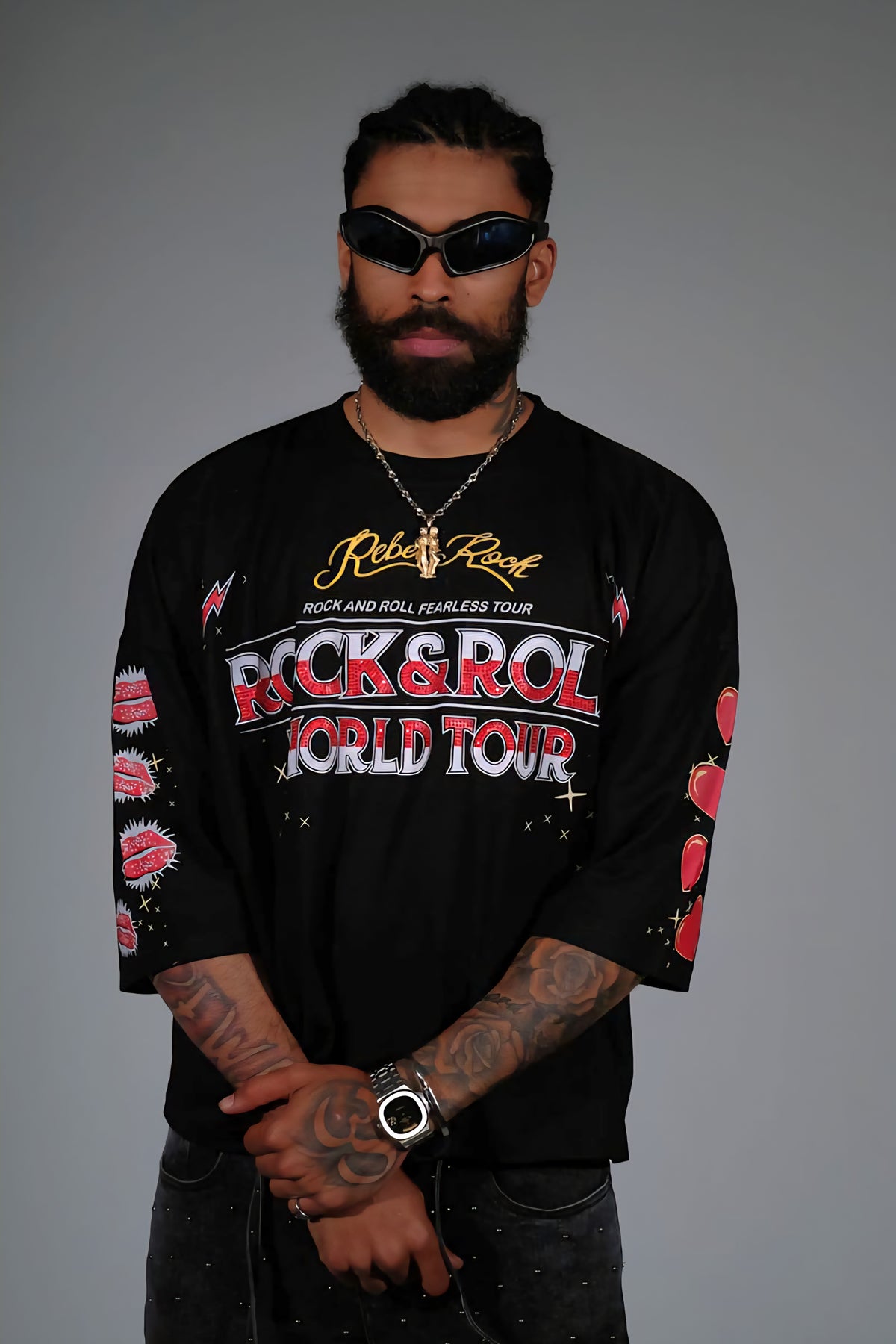 Genuine Rock & Roll Fearless Tour Rhinestone T-shirt