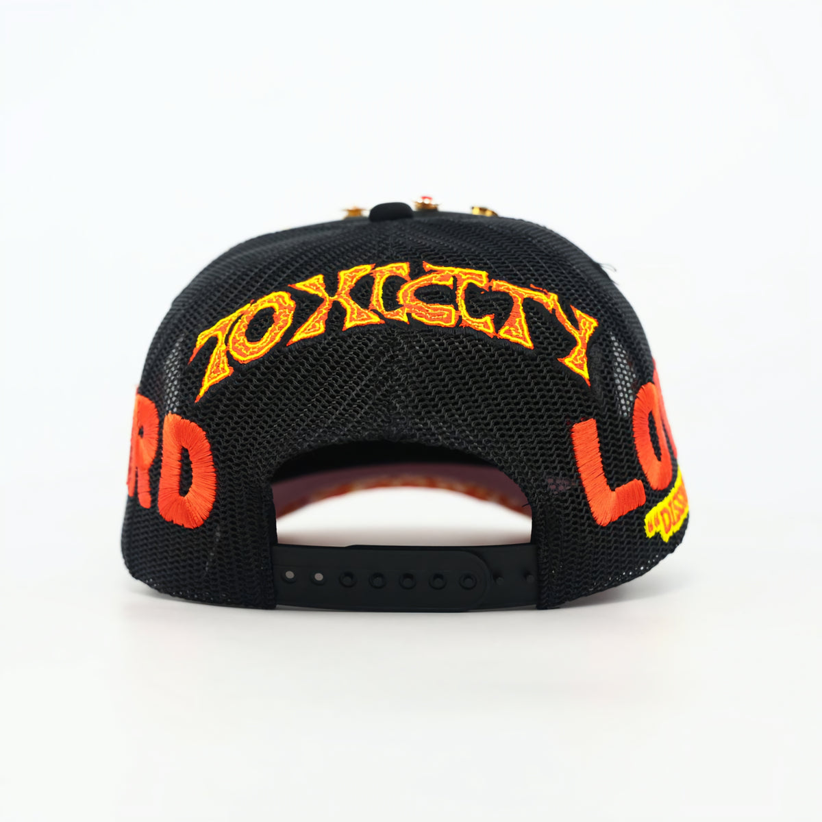 Toxicity Love Hard Rhinestone Barb Wire Trucker Hat