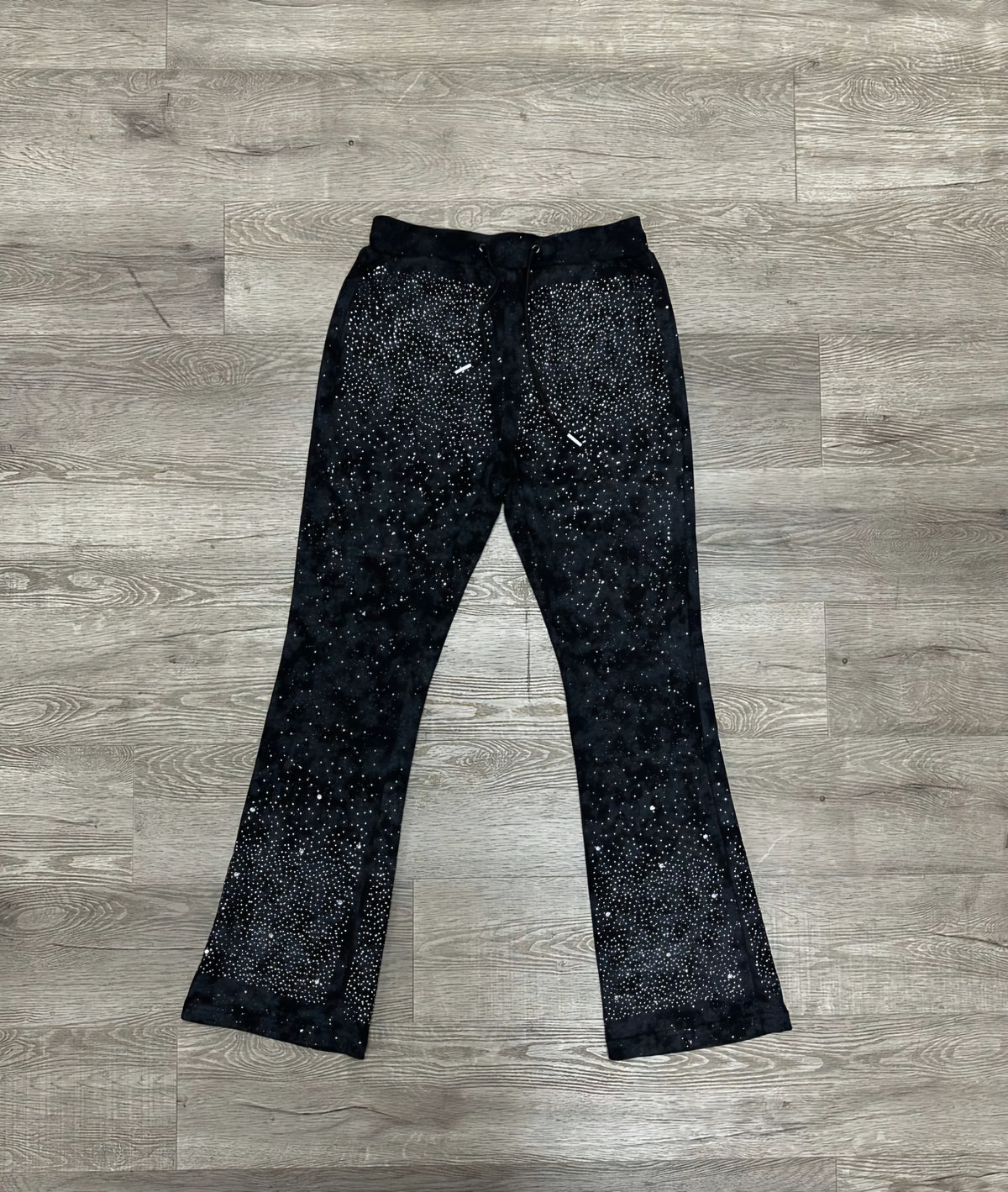 BKYS VVS Flooded Rhinestone Stacked Sweatpants