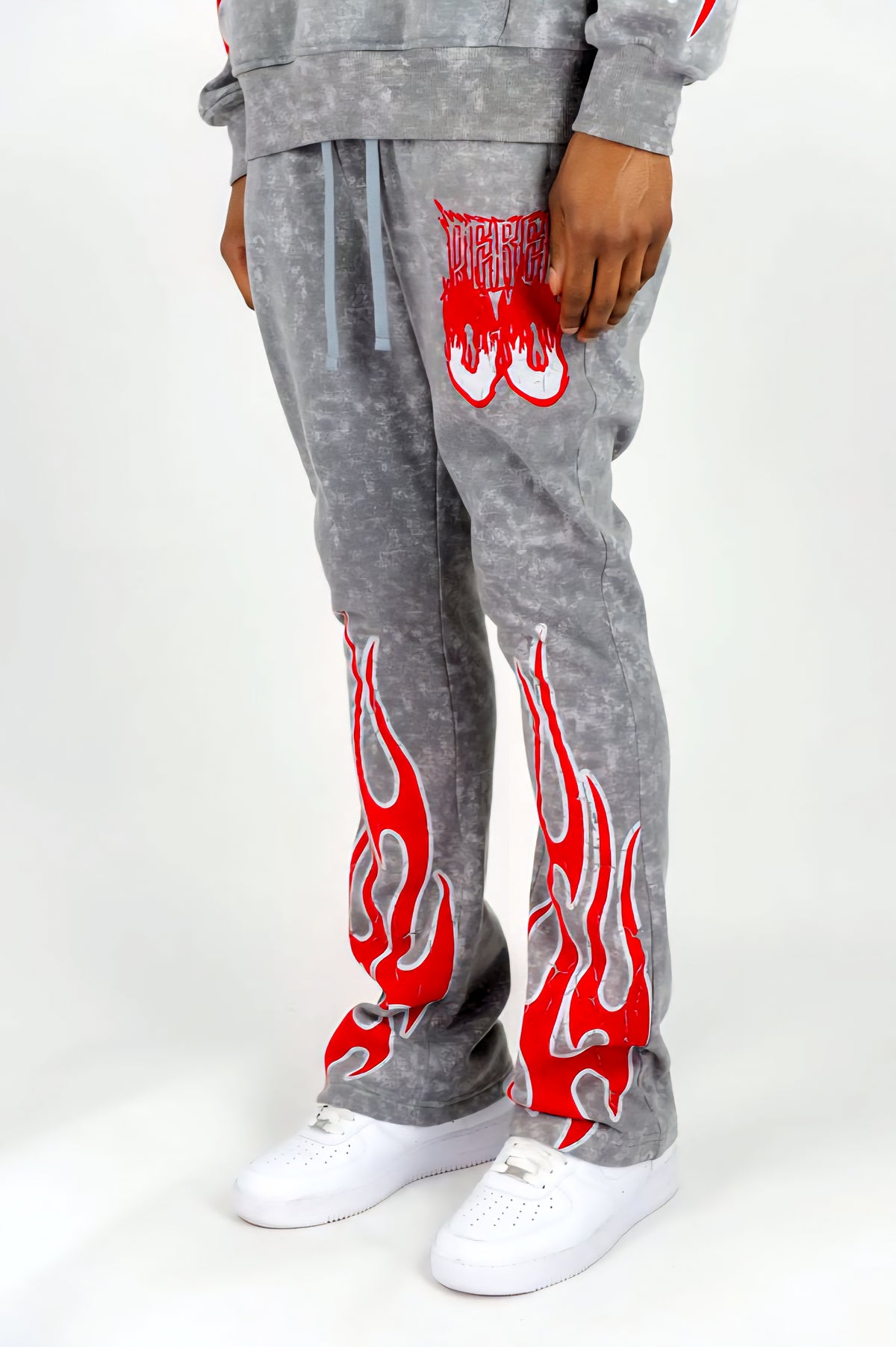 Rebel Minds Burnout Stacked Sweatpants