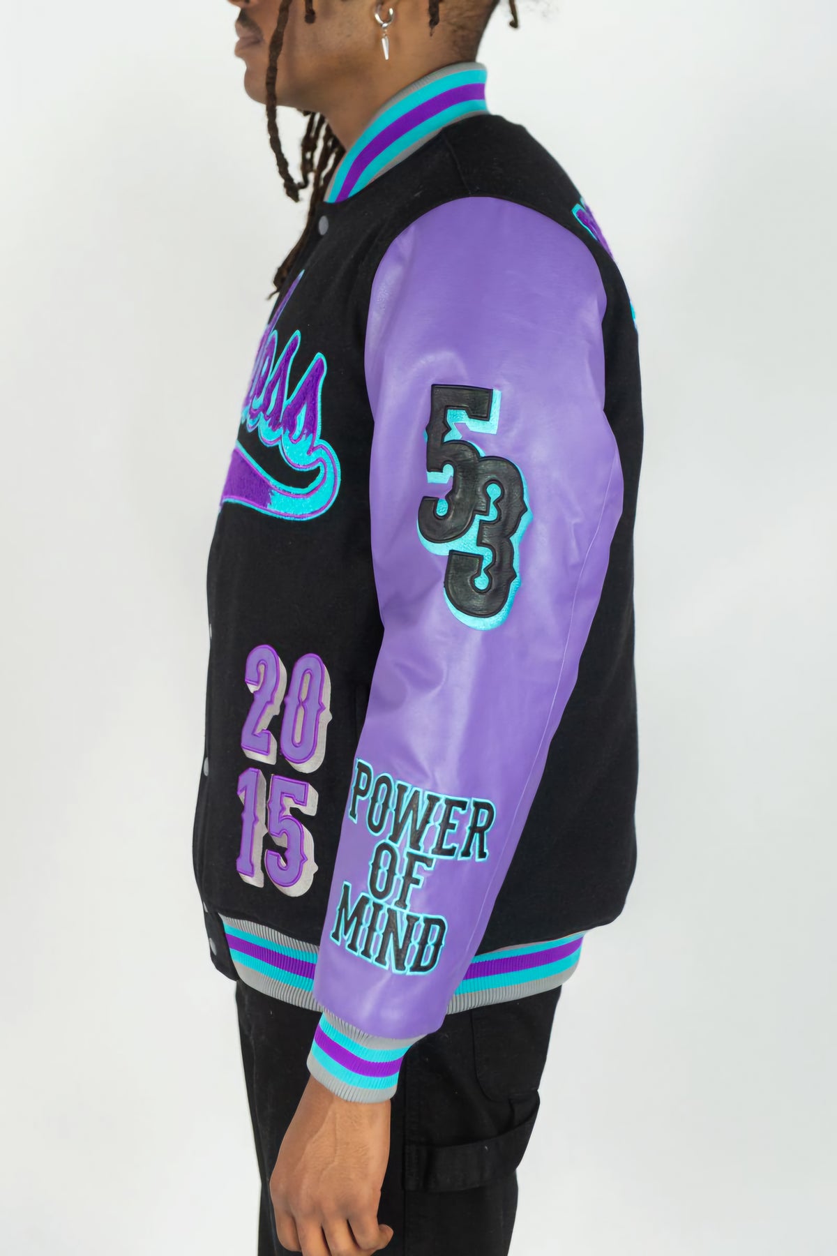 Rebel Minds Fearless Letterman Jacket (Purple)