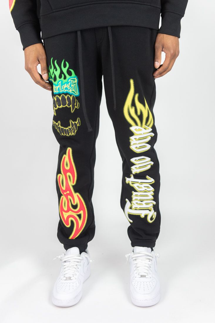 Rebel Minds Trust No One Sweatpants (Black)
