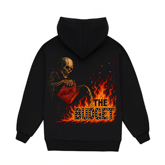November Reine Rhinestone Set The Budget On Fire Luxury 17oz French Terry Hoodie