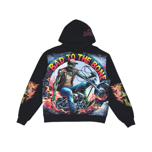 Stray Bad To The Bone Rhinestone Premium Hoodie