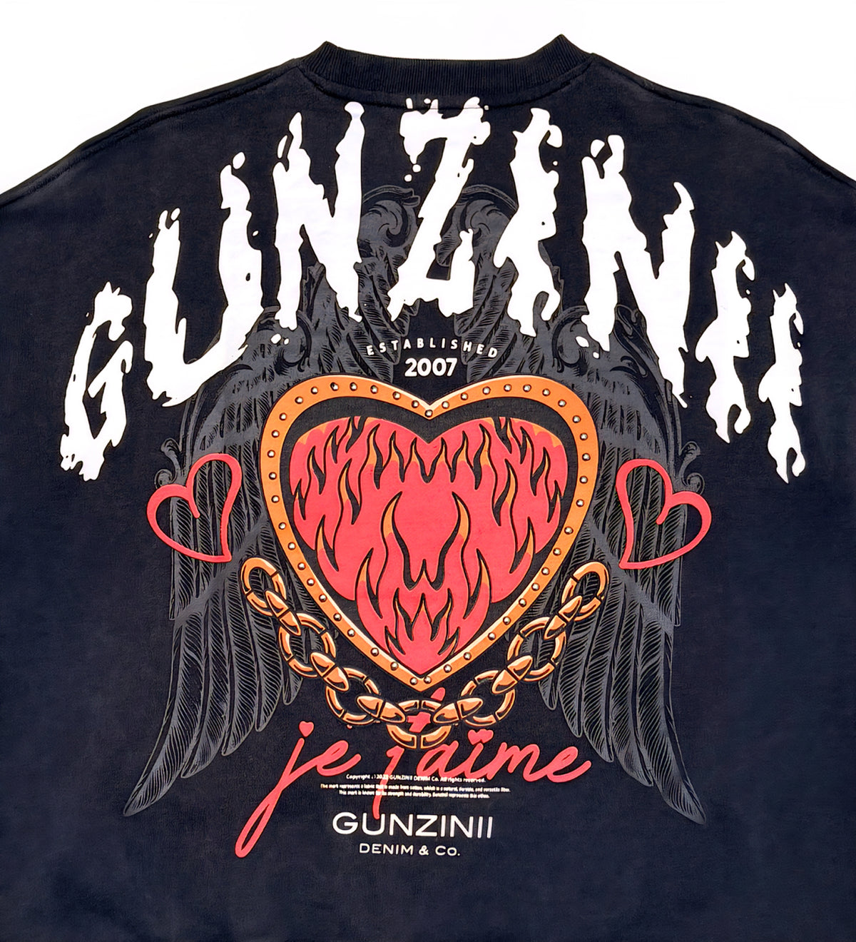 Gunzini Le Taime Kangaroo Pocket Tshirt Cropped T-shirt