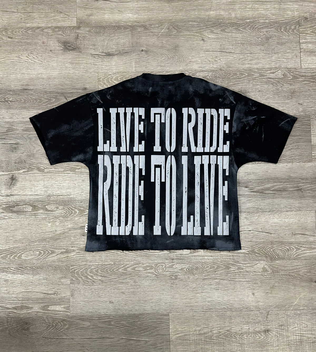 BKYS Live To Ride Rhinestone Cropped T-shirt (Black)