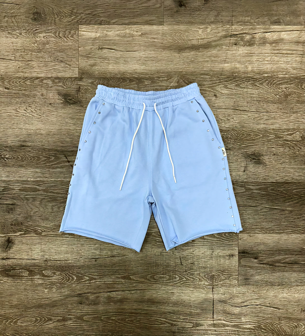 Bkys Rhinestone French Terry Shorts Ice
