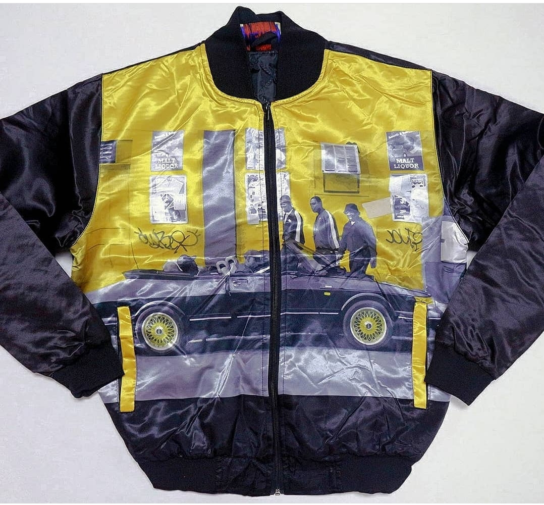 Retro Label Satin Paid In Full Jacket
