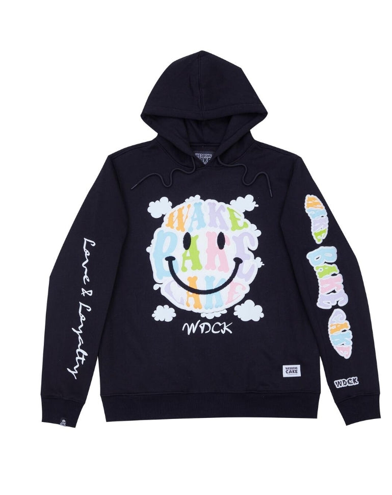 Wedding Cake Wake Bake Cake Hoodie (Black)