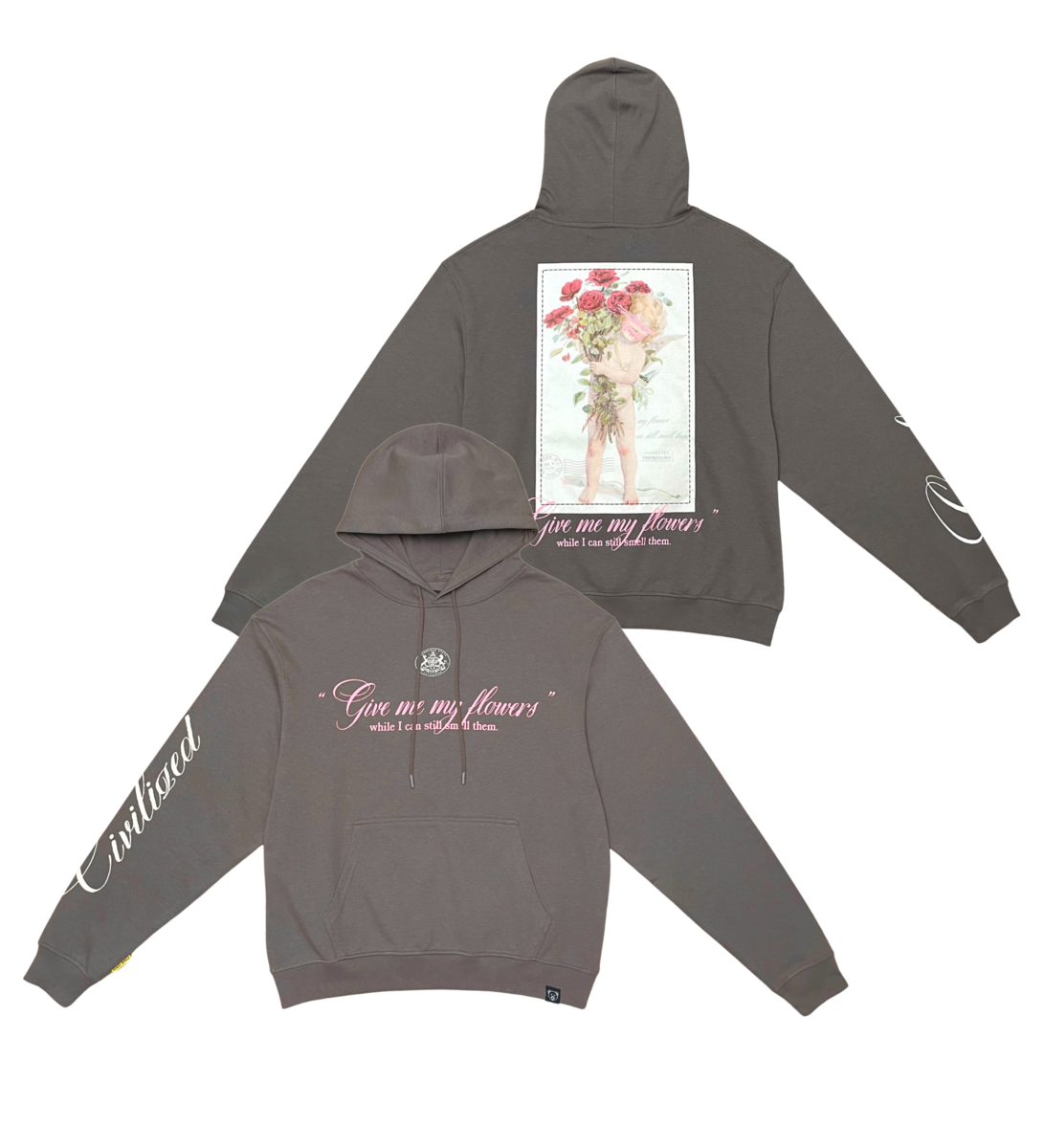 Civilized My Flowers Hoodie (Soil)