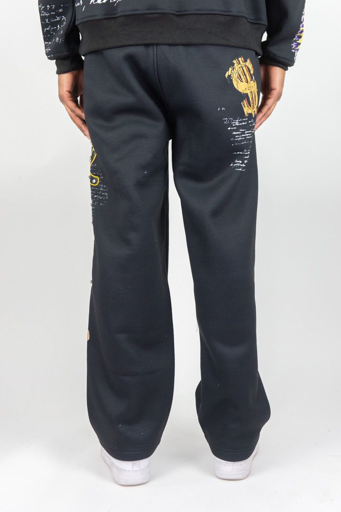 Rebel Minds Blessed All Over Wide Leg Stacked Sweatpants