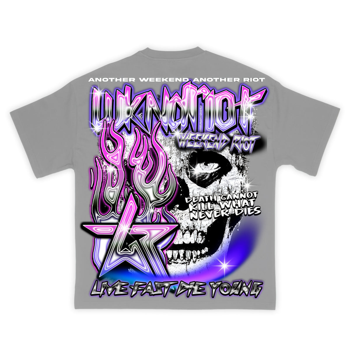 Wknd Riot Live Fast Die Young T-shirt (Gray)