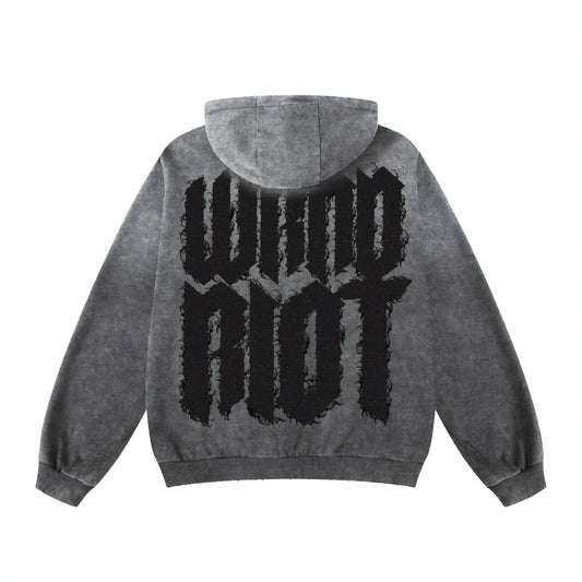 Wknd Riot Glock Patch Distressed Hoodie