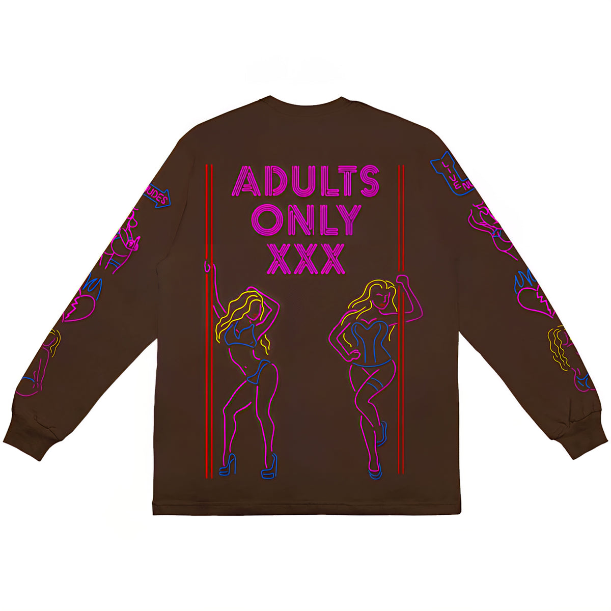 November Reine Rhinestone Love Won't Pay The Bills Luxury Heavyweight Long Sleeve T-shirt