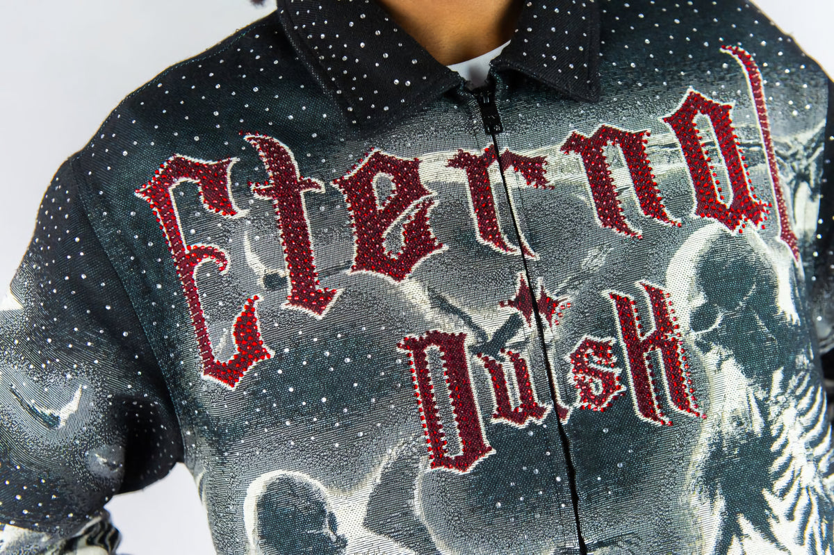 Rebel Minds Heavyweight Rhinestone Tapestry Eternal Dusk Jacket