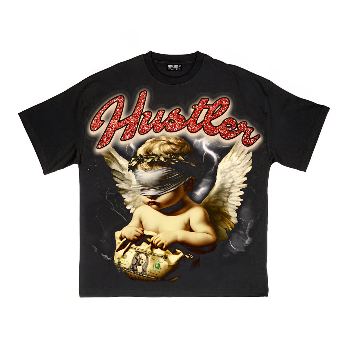 Wknd Riot Hustler Red Rhinestone T-shirt