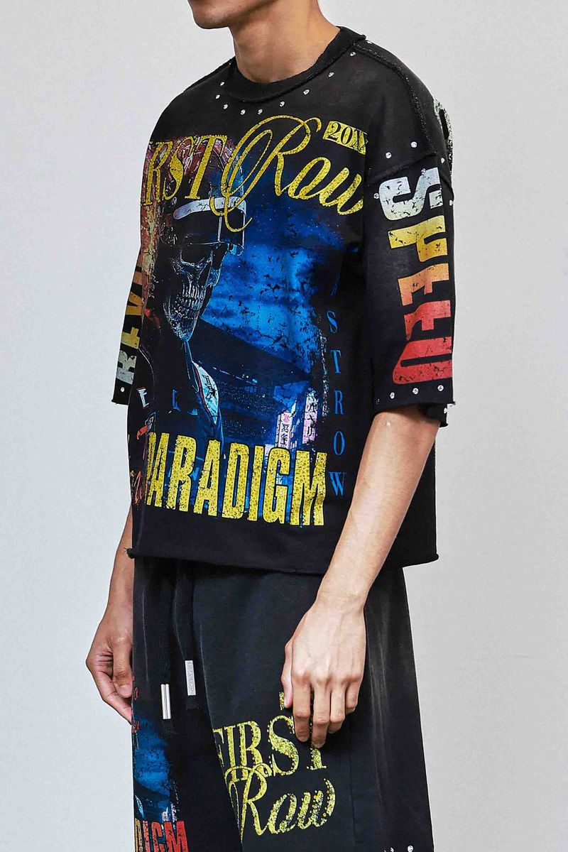 First row Beyond Speed Cropped Rhinestone T-shirt