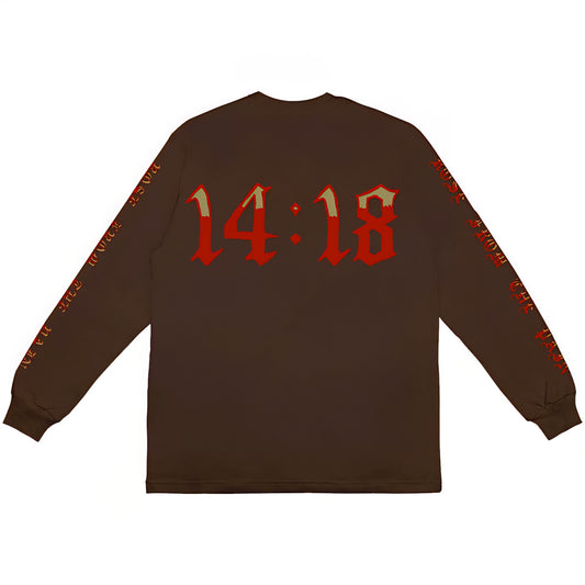 November Reine Rhinestone Rose From The Pain Luxury Heavyweight Long Sleeve T-shirt