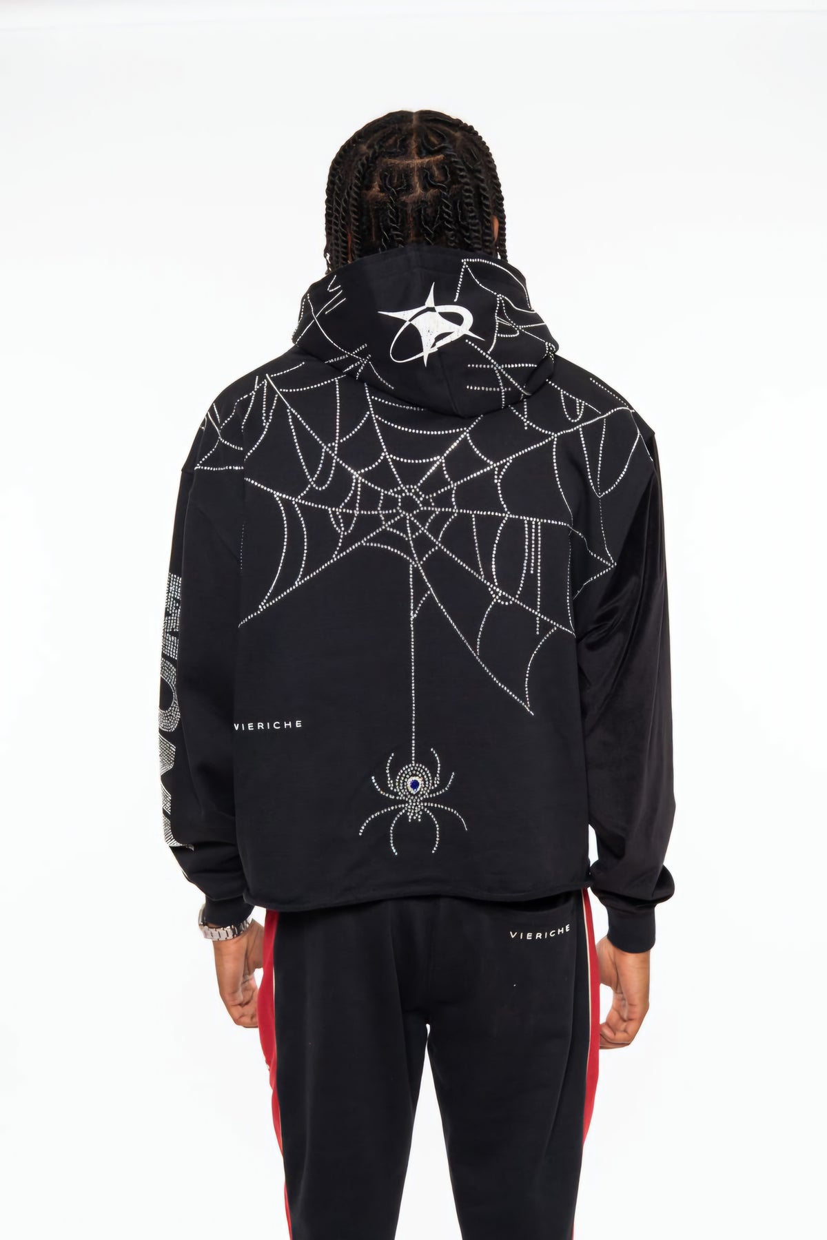 Vie Richie Venom Spider Rhinestone Hoodie