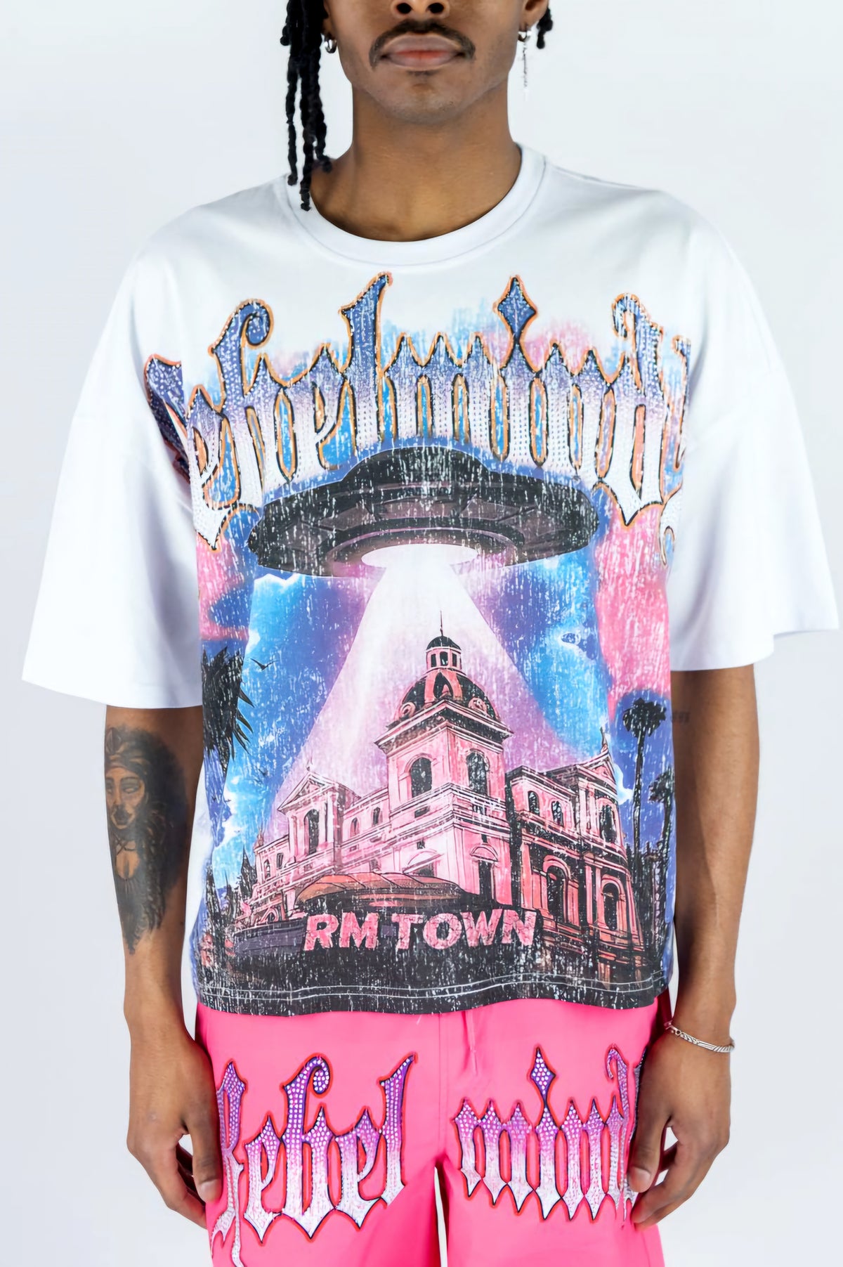 Rebel Minds RM Town Swim Shorts (Pink)