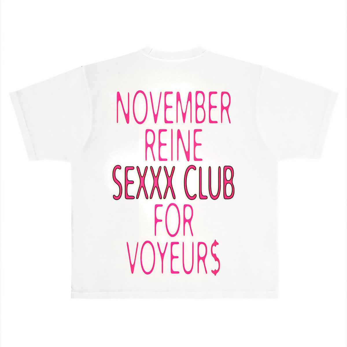 November Reine Look But Don't Touch Luxury Heavyweight T-shirt With Rhinestones