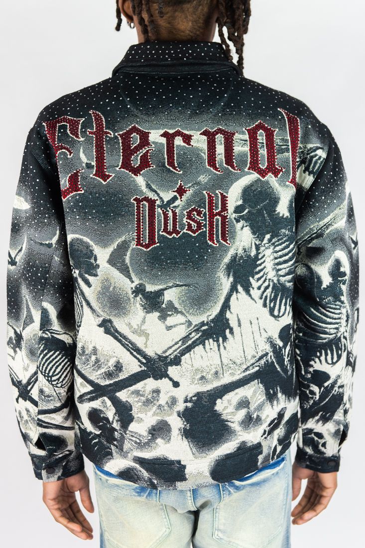 Rebel Minds Heavyweight Rhinestone Tapestry Eternal Dusk Jacket