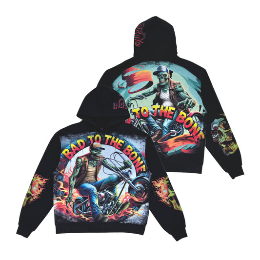 Stray Bad To The Bone Rhinestone Premium Hoodie