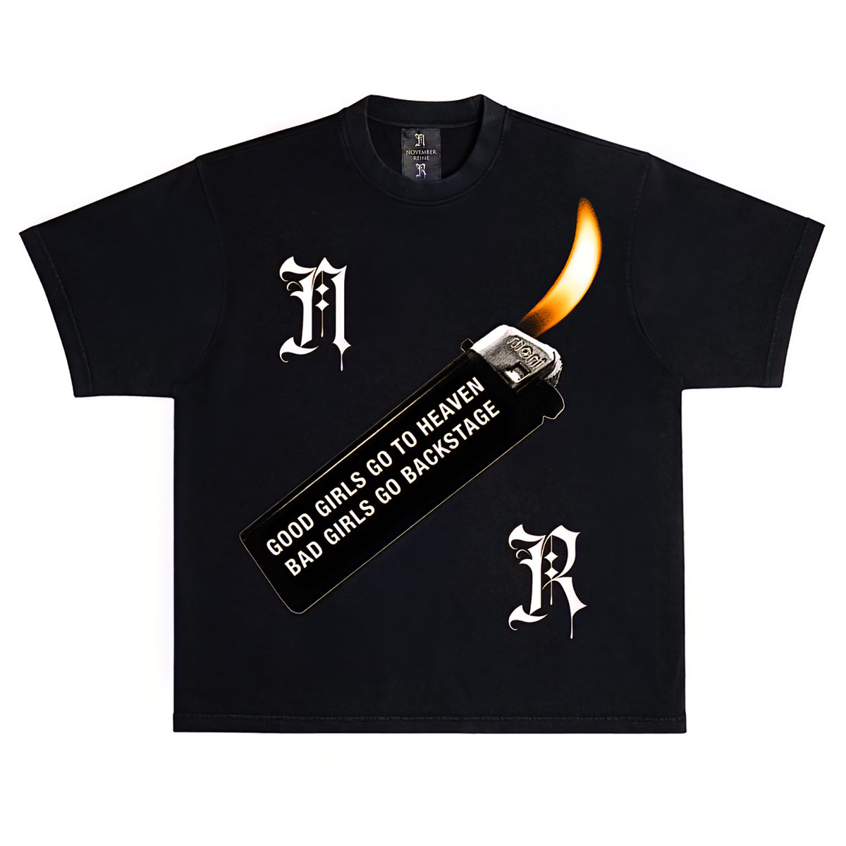 November Reine Bad Girls Go Backstage Luxury Heavyweight T-shirt