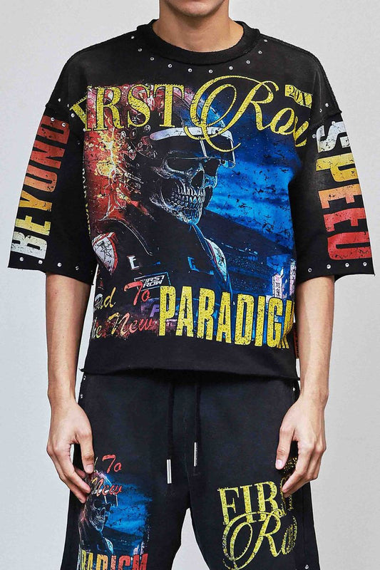 First row Beyond Speed Cropped Rhinestone T-shirt