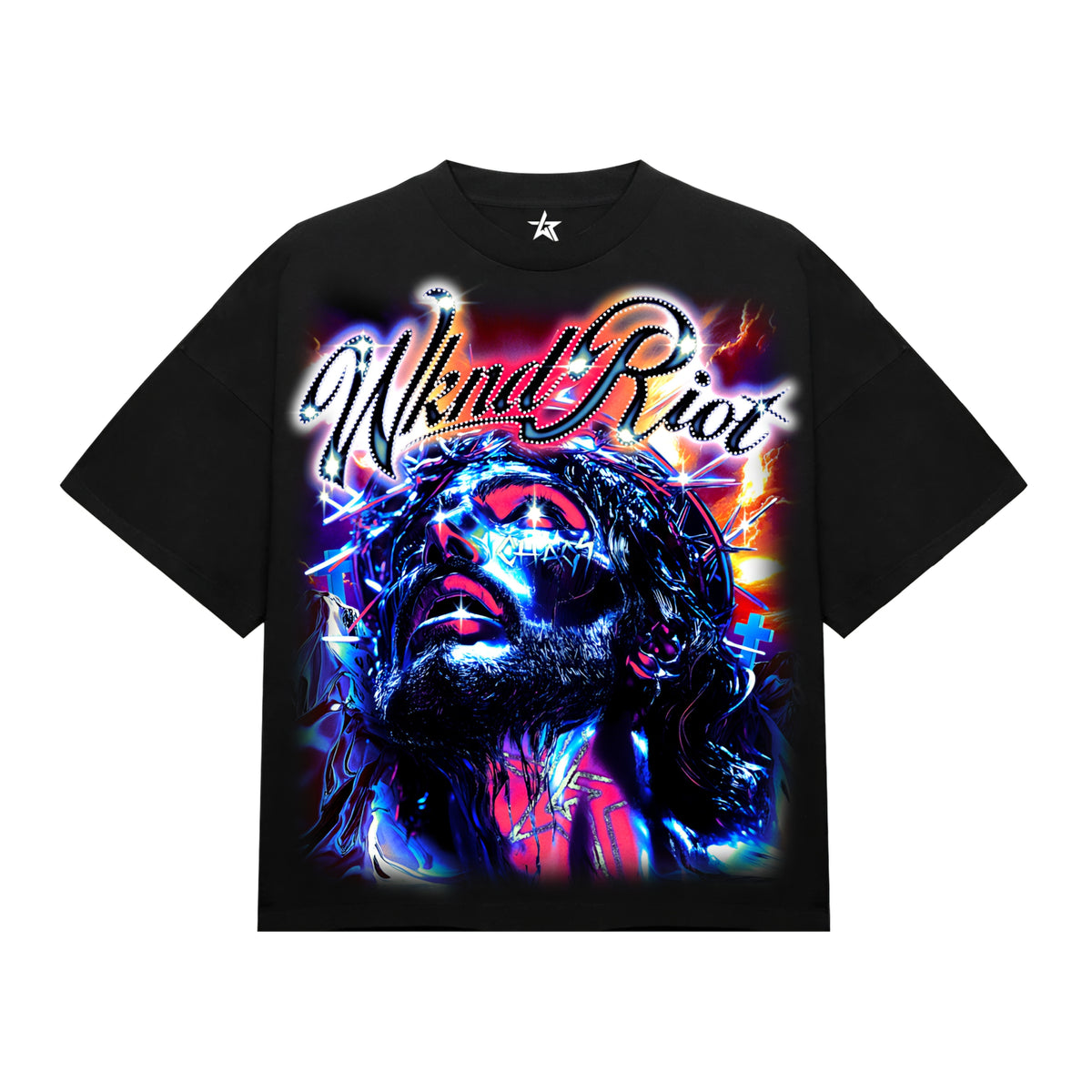 Wknd Riot Forgive Me Rhinestone T-shirt