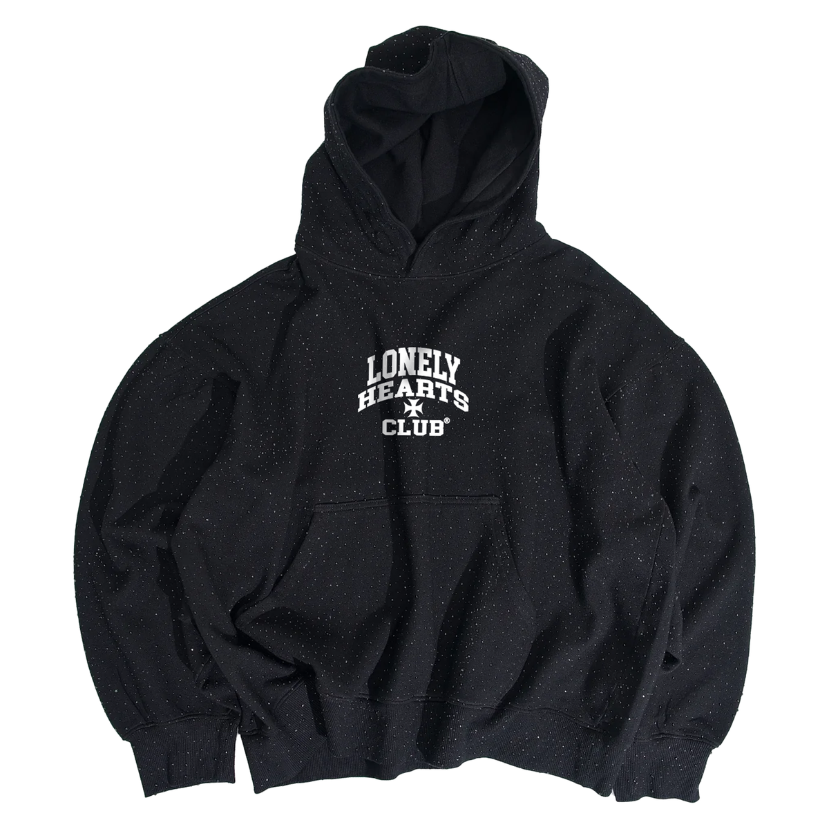 Lonely Hearts Club All Over VVS Rhinestone Hoodie (Black)