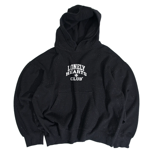 Lonely Hearts Club All Over VVS Rhinestone Hoodie (Black)