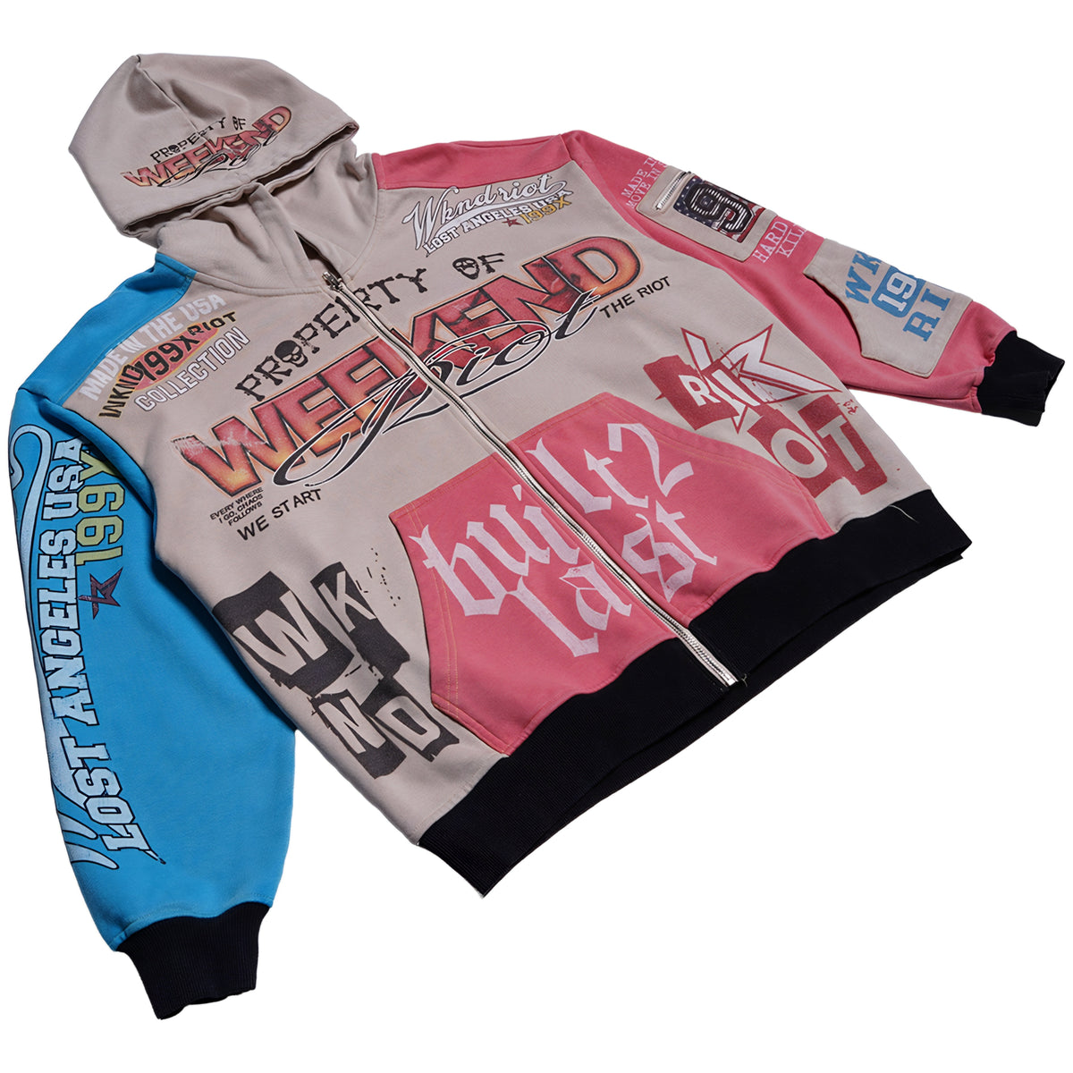 Wknd Riot Built 2 Last Zip Up Hoodie