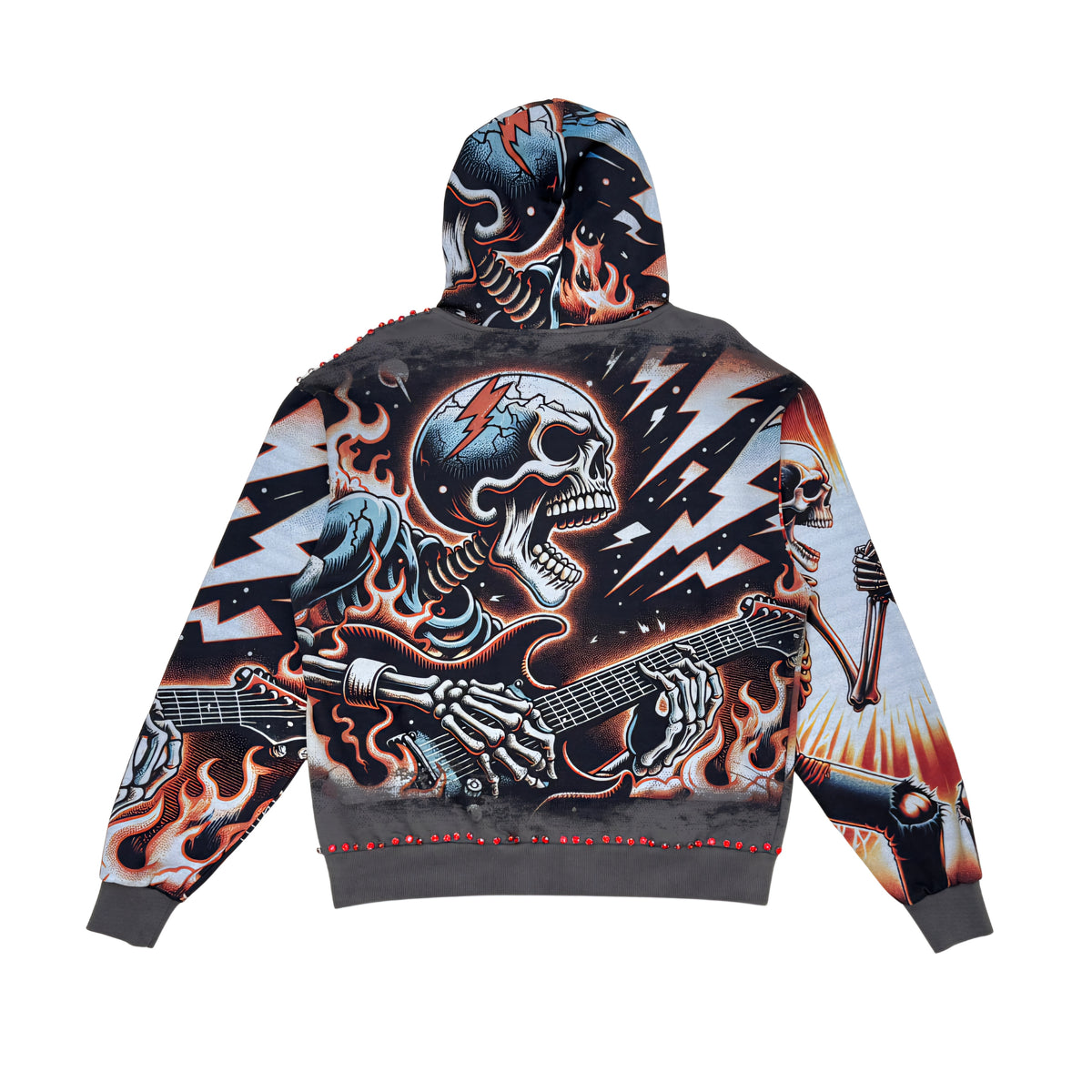 Stray Rock Your World Rhinestone Full Zip Premium Hoodie